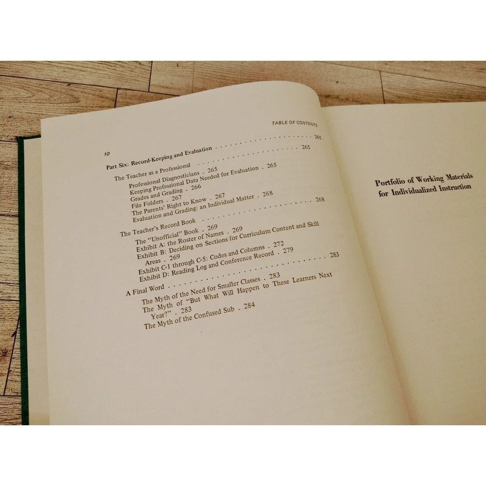 Portfolio of Working Materials Individualized Instruction HC Homeschool Book 70s